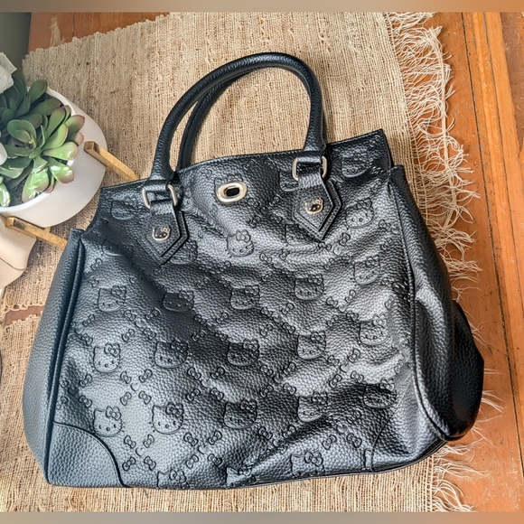 Loungefly X Hello Kitty embossed tote bag in black RARE